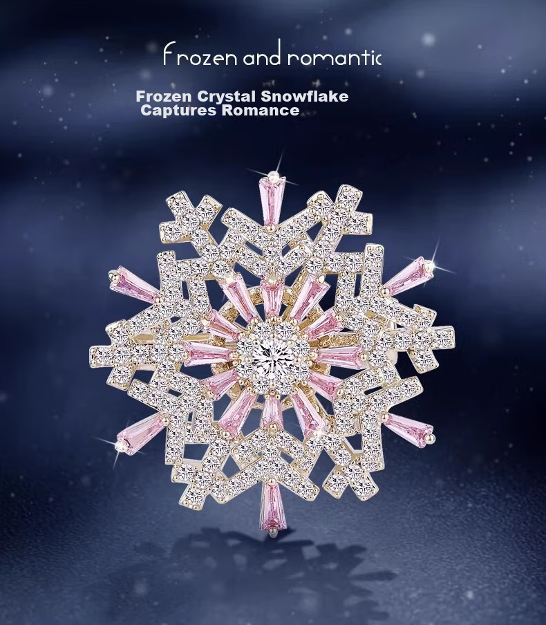 Eternelle French Snowflake Series Simple Versatile Brooch, Elegant Pin, Cardigan Button, High-End Corsage, Birthday Gift 4