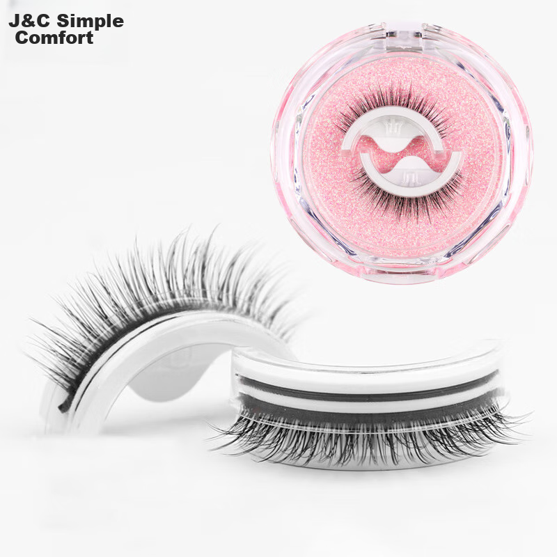 Jianyingshu Artificial Wild-Looking Glue-Free False Eyelashes, 1 Pair, Reusable One-Piece Natural Ultra-Adhesive Bridged Eyelashes