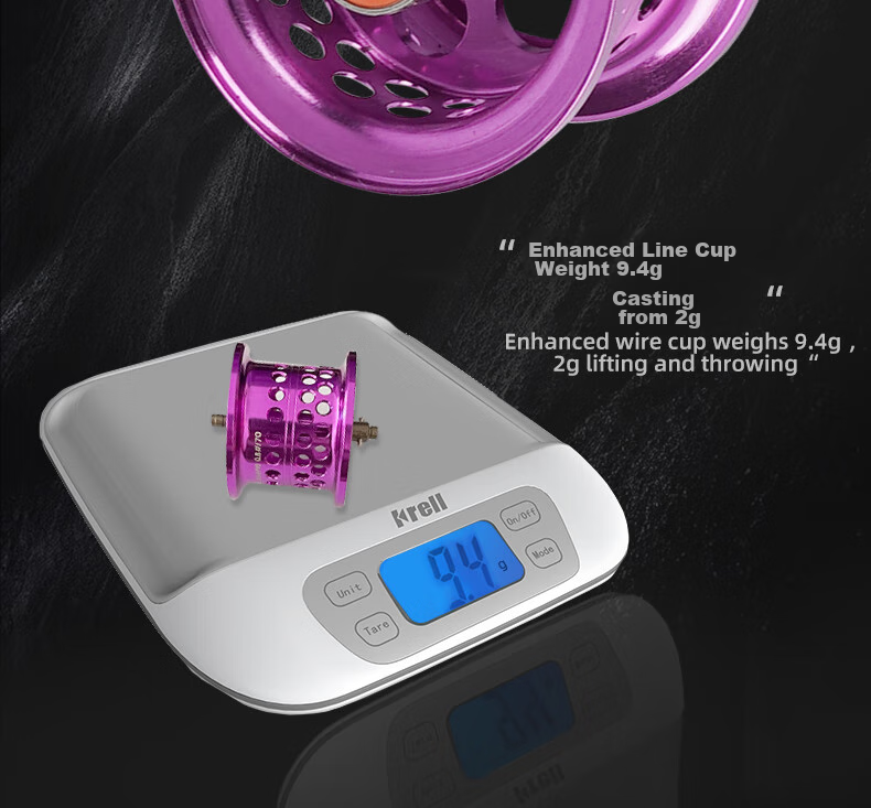 Erciyuan Lure Water Drop Reel, Lightweight Micro-Fishing Line Reel, Long-Distance Casting Magnetic Brake Anti-Explosion Fishing Reel, Purple Dragon, Right-Handed 18