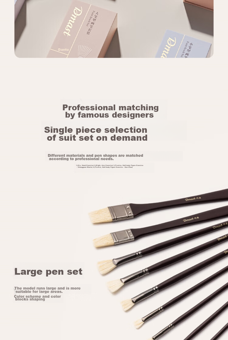 Deli Watercolor Brush Set (3 Brushes/set), Paint Brushes, Art Exam Professional Art Flat Head RB3-B Painting Brushes, Graduation Gift for Boys And Girls 9