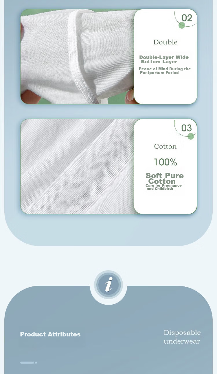 JOYNCLEON Disposable Women's Underwear, Maternity Pure Cotton Panties, No-Wash Travel Postpartum Large Size 20 Pairs L Jnk123538 10