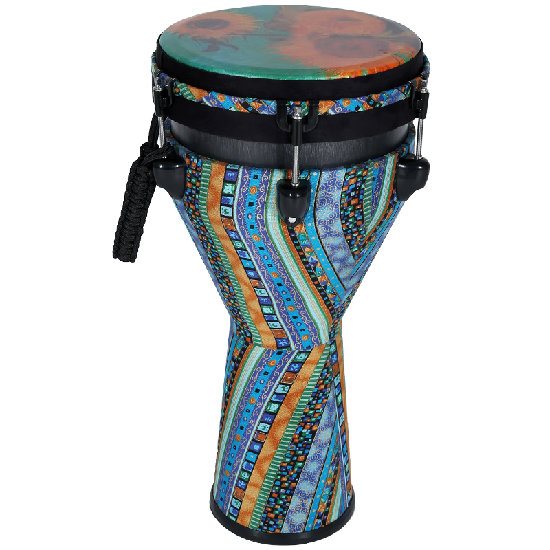 MOSEN 10-Inch Professional African Drum, Carbon Fiber Material Lijiang Hand Drum, Adjustable Tuning Fashion Style, Heartwarming Sunward