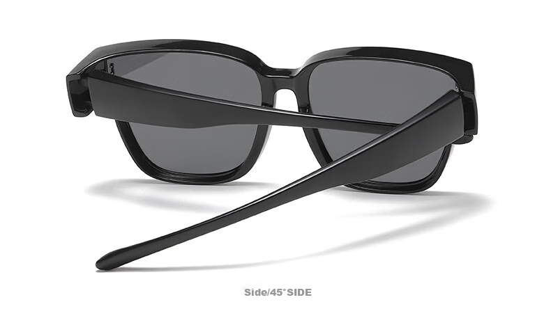 Boshide Sunglasses, Clip-On Sunglasses, Clip-On Sunglasses for Nearsighted Glasses, Polarized Sunglasses for Driving And Nearsightedness, Bright Black Color 12