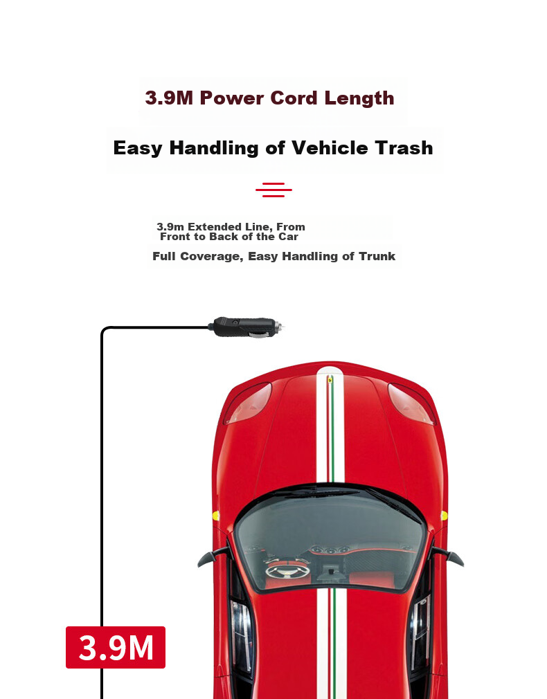 Jumu Car Air Pump And Vacuum Cleaner Combo, Portable Electric Tire Inflator with High Power for Car Use 13