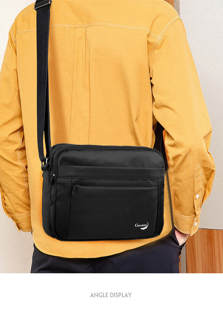 CROCODILE Fashion Versatile Fabric Bag, Men's Large Capacity Shoulder Bag, Lightweight Horizontal Crossbody Bag XB1978, Gift for Boyfriend 3