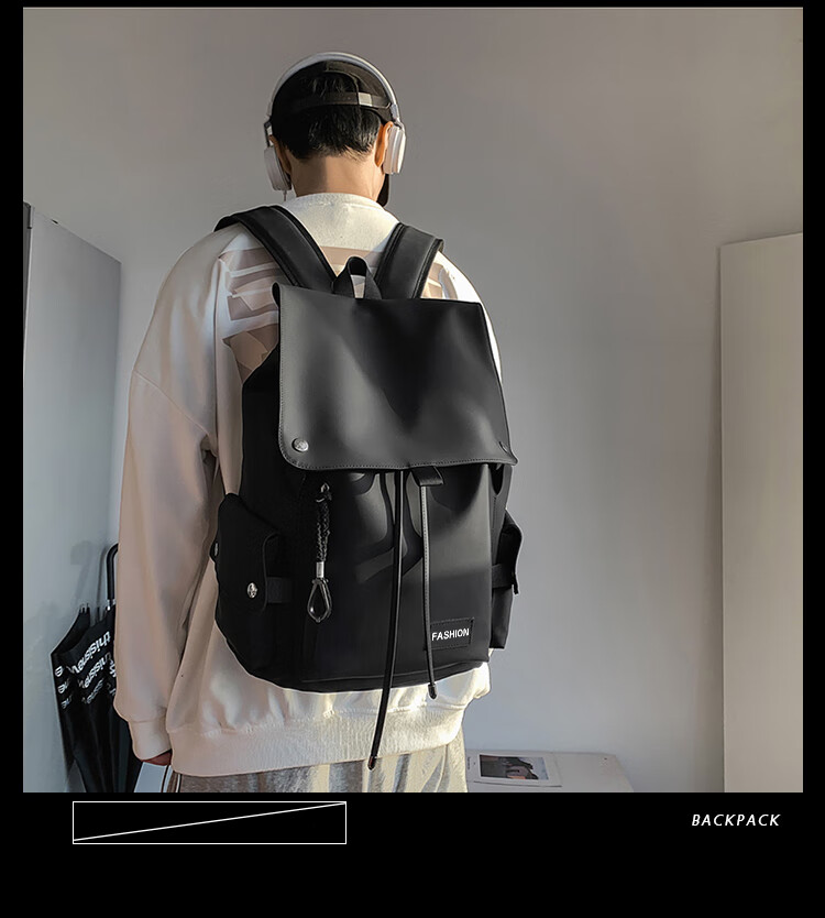 Viney Backpack for Men And Women, Japanese-Style Trendy Brand Large Capacity Casual Travel Bag Cool Schoolbag for Middle School And College Students 9