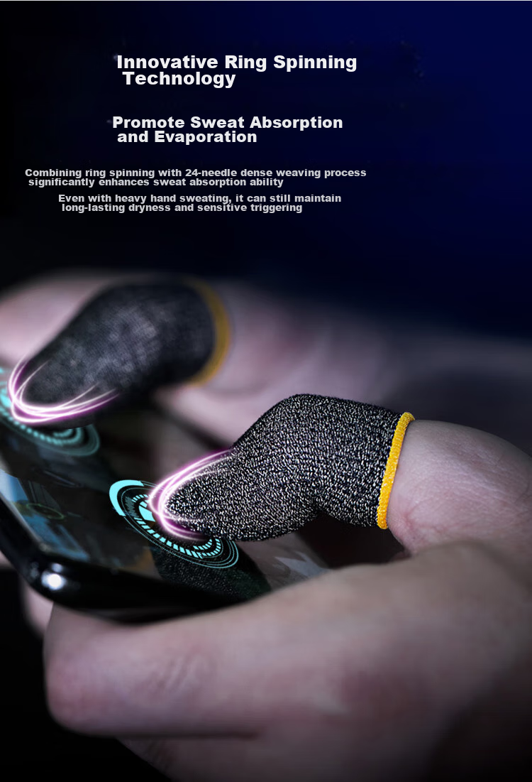 KOVOL Gaming Finger Sleeves, Sweat-Resistant, for Mobile Phones And Tablets, Professional E-Sports Gloves, Touchscreen Compatible, for Honor of Kings, PUBG, Delta Force, And Other Mobile Games 8
