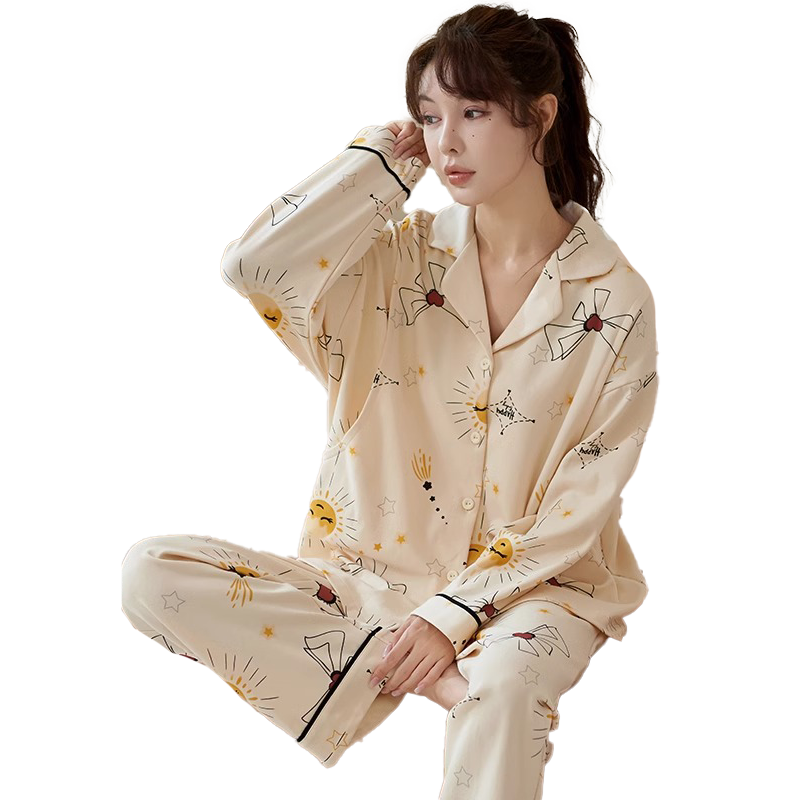 FENYE Maternity Wear, Spring And Autumn Nursing Outfit, Postpartum Breastfeeding Pajamas, Plus Size Loungewear for Pregnant Women, Hospital-Ready Clothes, XXL