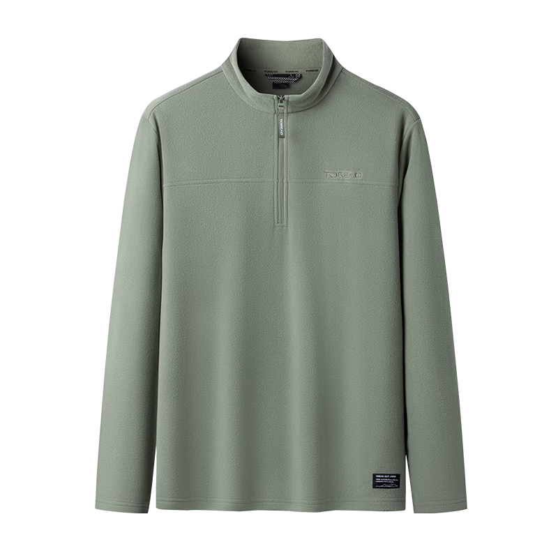TOREAD Fleece Jacket, Autumn And Winter Men's Stand-Up Collar Ultra-Light Fleece Casual Versatile Anti-Static Coat TACCCM91362