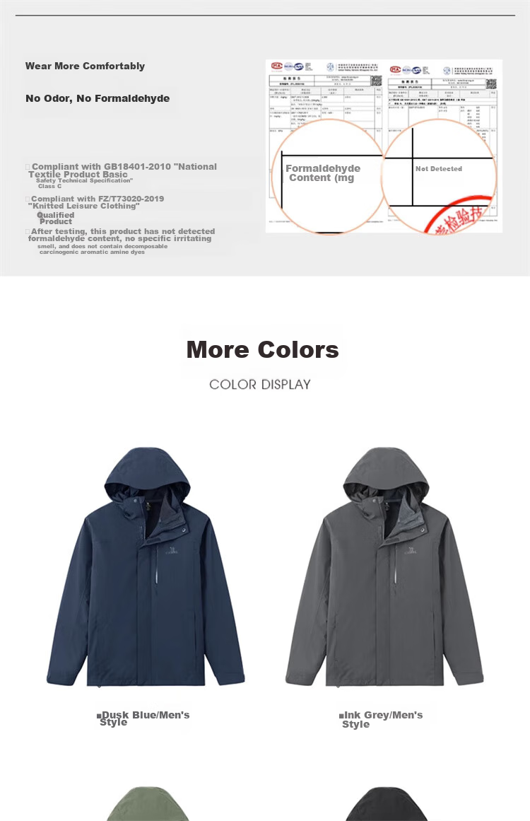 CAMEL Men's Three-In Jacket with Detachable Fleece Inner Layer, Triple Protection Coat A1W231121AX 11