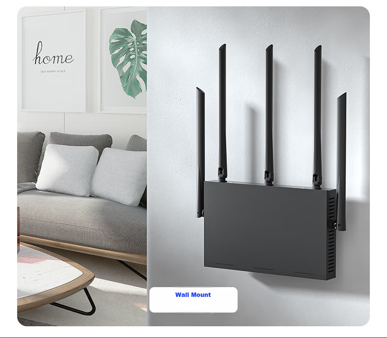 Tenda W30E AX3000 Dual-Band Gigabit Enterprise-Grade Home And Commercial High-Speed Wireless Router WiFi6 Wall-Penetrating Metal Shell Body/Simple Firewall 20