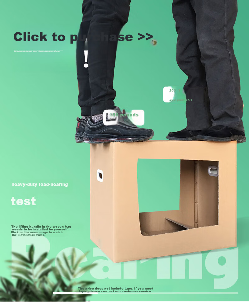 QDZX Moving Cardboard Boxes with Handles, 50*40*40 (5 Large Storage And Organization Boxes, Office Cardboard Boxes for Packing, Custom-Made) 2