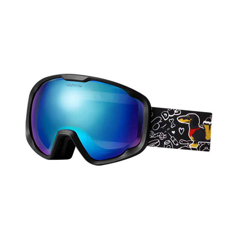 VOZAPOW Children's Ski Goggles, Double-Layer Anti-Fog, Snow Blind Spherical Lens, Windproof And Cold-Resistant Protective Eyewear for Men And Women in Snow