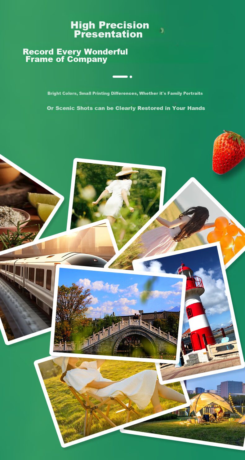 TANGO Photo Paper 230g High Gloss Inkjet Printing Paper 4R/6 Inch Landscape Photo Travel Record Flyer Photo Paper Printing 20 Sheets/pack New Green TANGO 7