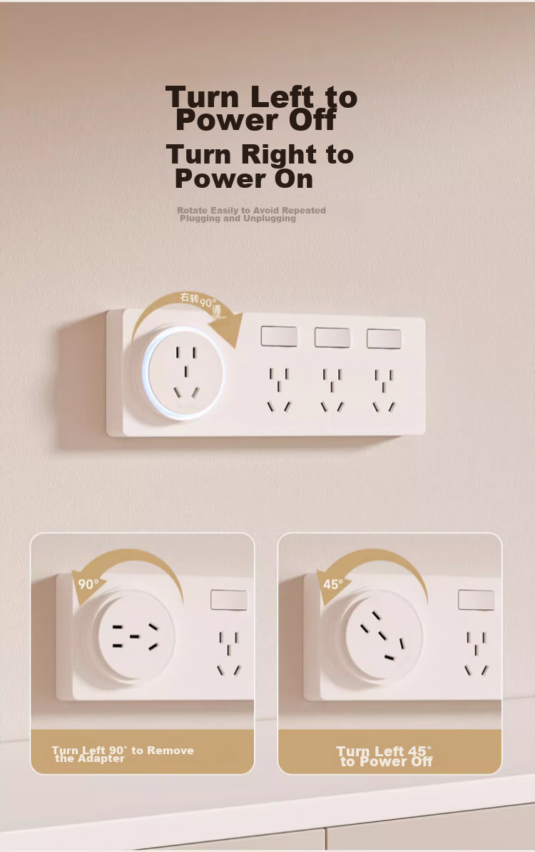 AUX 86-Type Expandable Socket with Switch Panel, Surface-Mounted Expansion Power Strip Converter, Multifunctional Power Strip, Gray, Four Outlets, Five-Hole, 10A 8