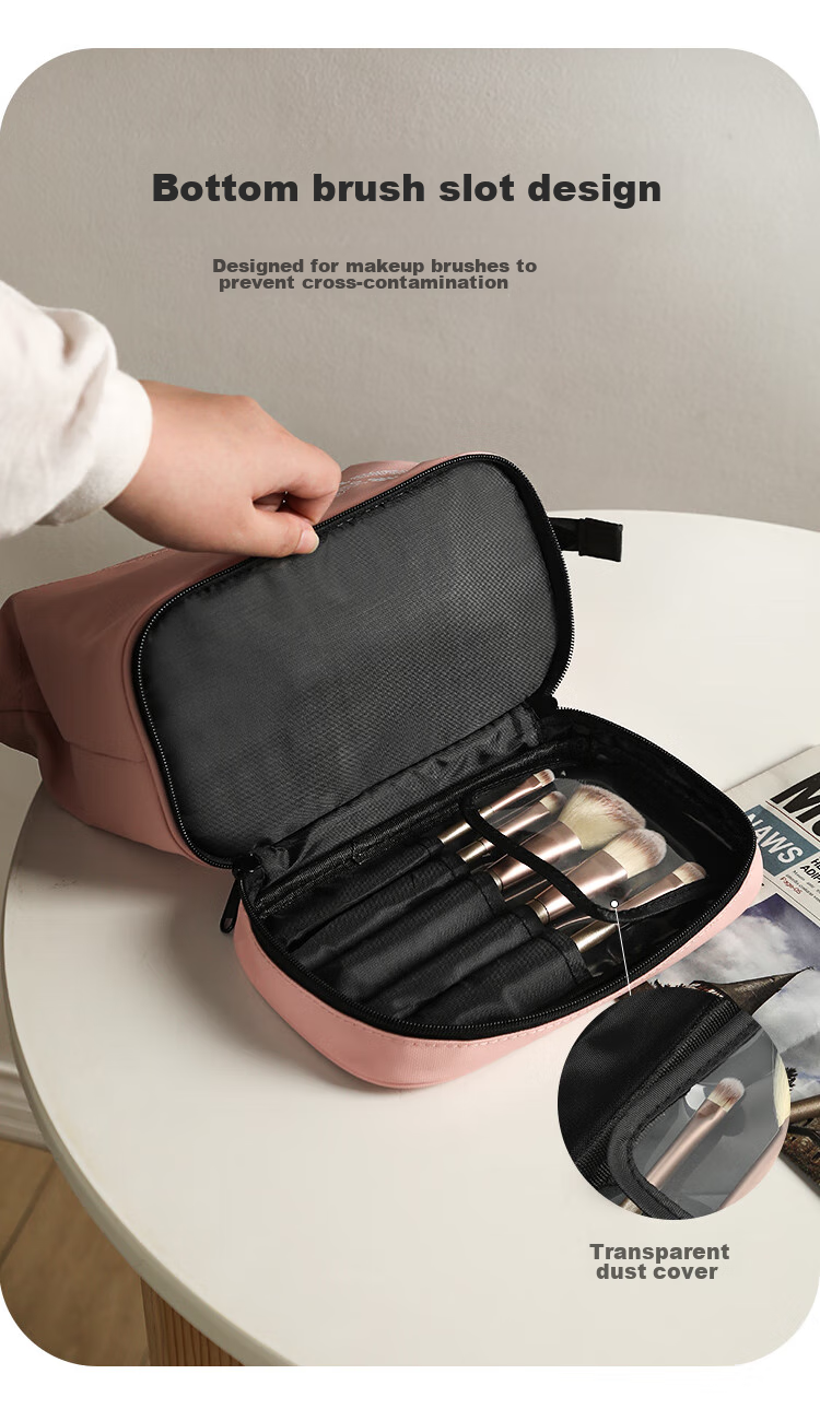 Lehuolvxing Portable Cosmetic Bag for Women, 2026 New Stylish Design, Large Capacity Toiletry And Skincare Organizer, High-End Storage Pouch 8