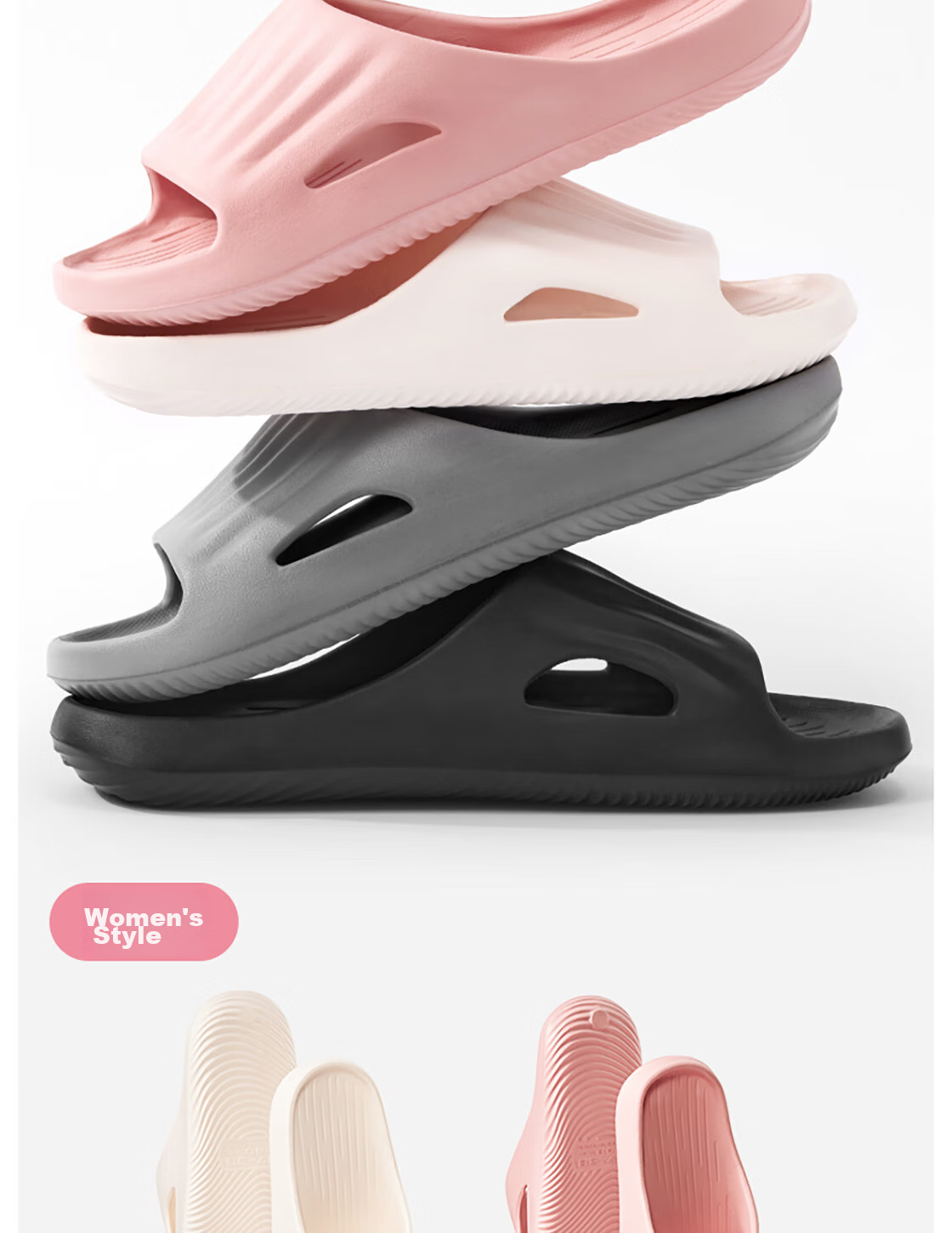 MINISO Soft Cloud Series Bathroom Slippers, Pink, Size 37-38 18