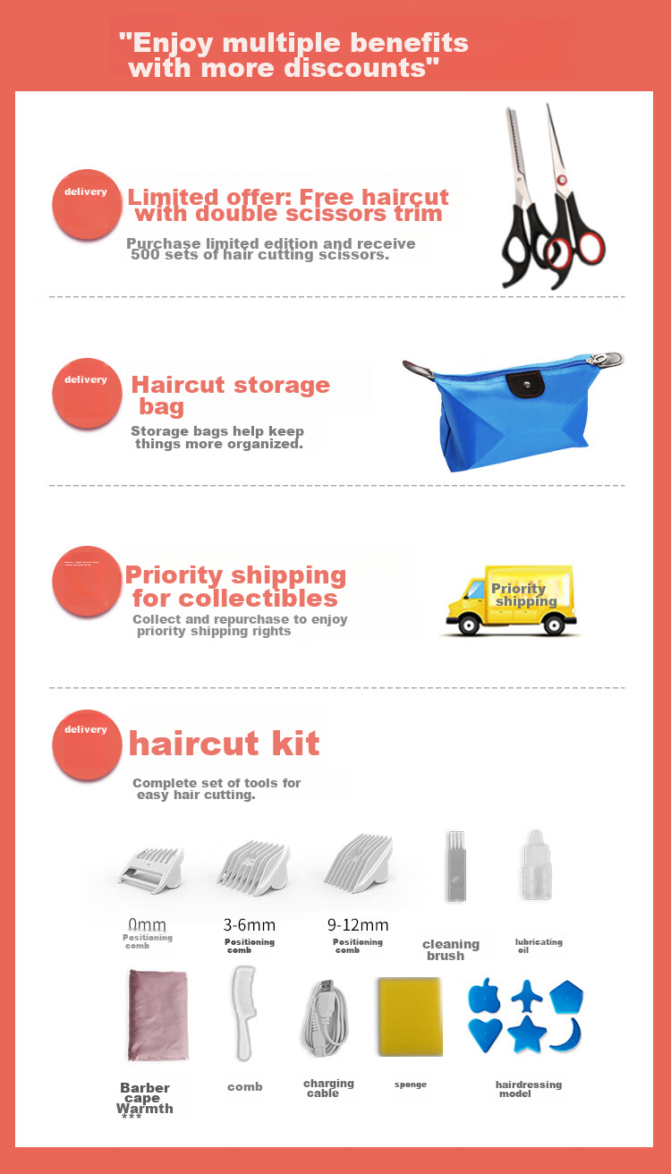 AUX Automatic Hair-Removing Baby Hair Clipper, Suitable for Adults, Quiet Operation, Waterproof, Infant Hair Trimmer, Newborn Electric Scissors, Children's Hair Cutting Tool 1