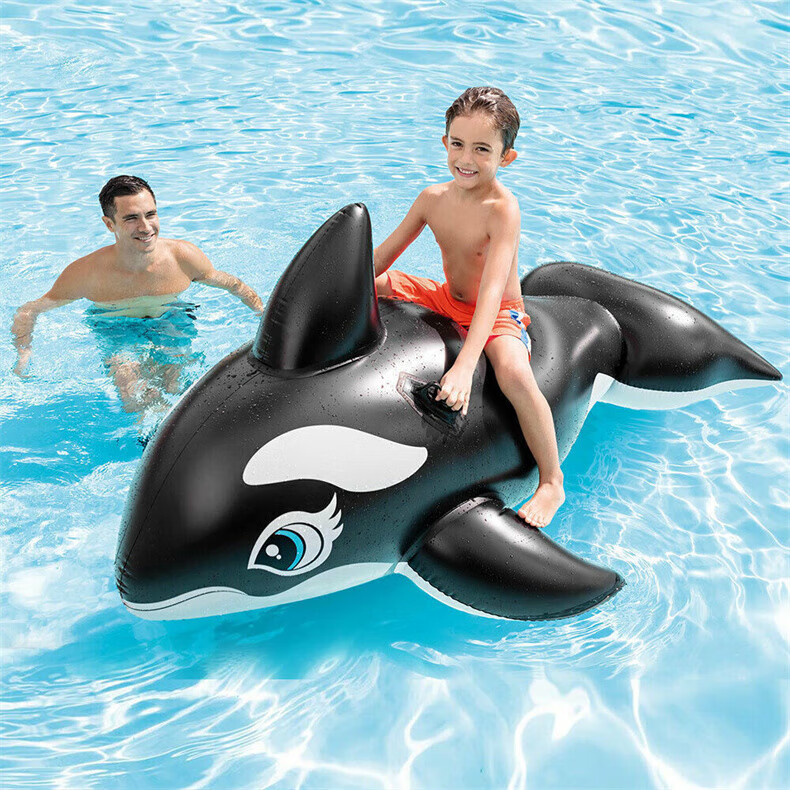 INTEX Inflatable Sea Turtle Ride-On, Children's Swimming Inflatable Toy Gift, Thickened Water Float 57524 4