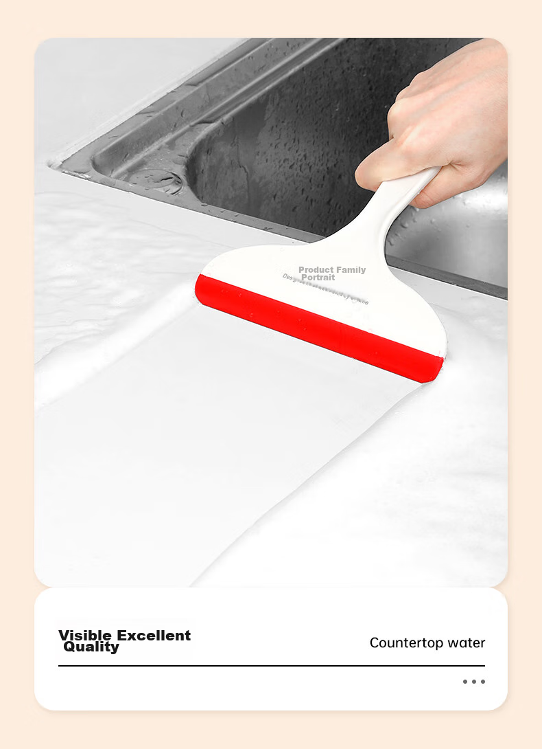 OKwife Glass Squeegee, Window And Mirror Cleaning Tool for Home Use, Kitchen Countertop Cleaner, Multi-Functional Squeegee 4