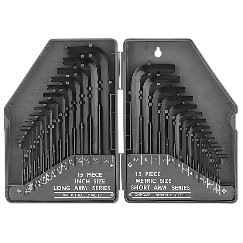 Lekali Metric Hex Key Set, Flat Head, 30 Pieces, High-Quality Chrome Vanadium Steel Bicycle Screwdriver Wrench Set