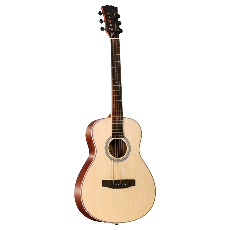 Minsine 36-Inch / Natural Wood Color Matte Travel Guitar, Beginner Folk Guitar for Students, Small Acoustic Guitar for Men And Wome