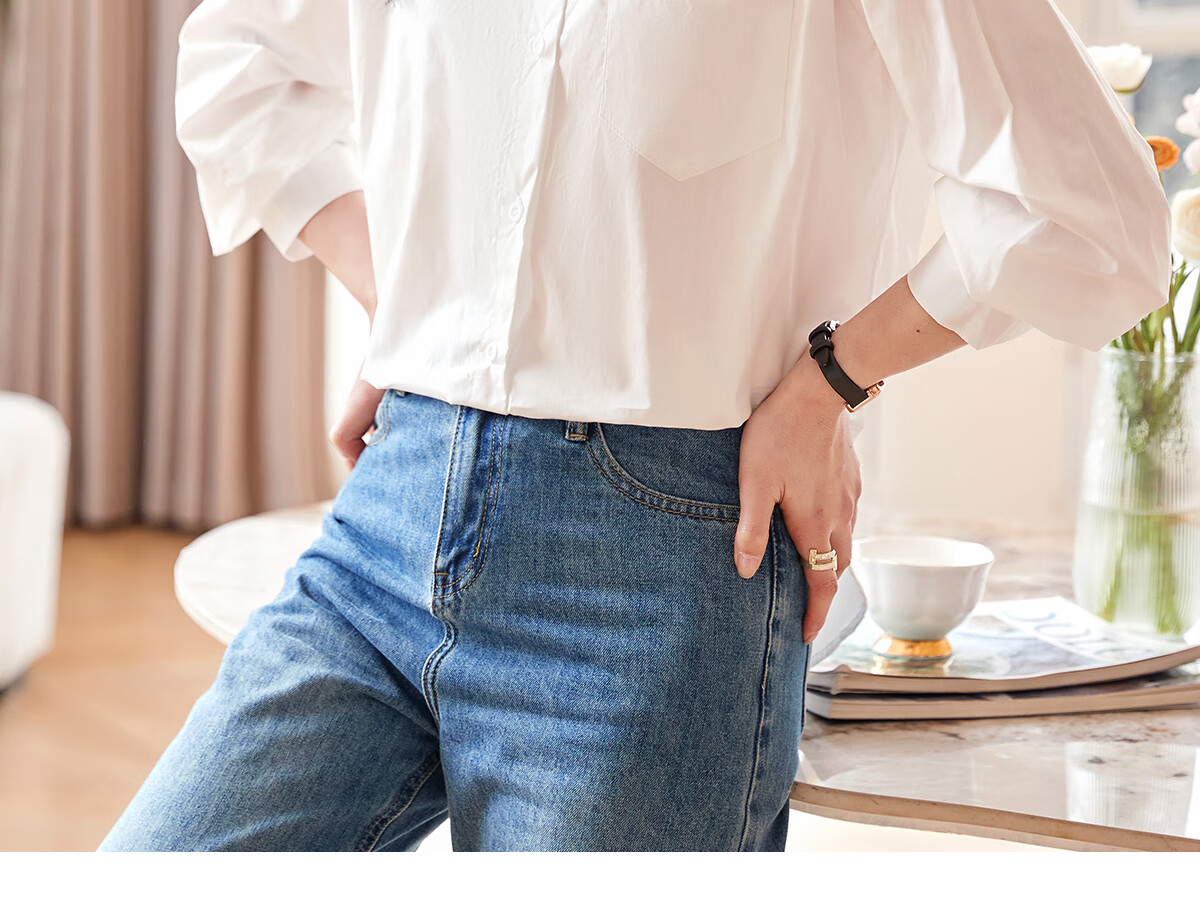 Chushen Spring Autumn Long Sleeve Women's Pure Cotton White Shirt Loose Fit Professional Commuter S13JC2740 22