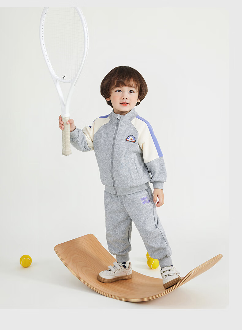 Ciciibear Baby Sports Set Spring And Autumn Style, Boys' Open-Front Spring Outfit Two-Piece Set, Children's Jacket School Uniform, New for 2024 2