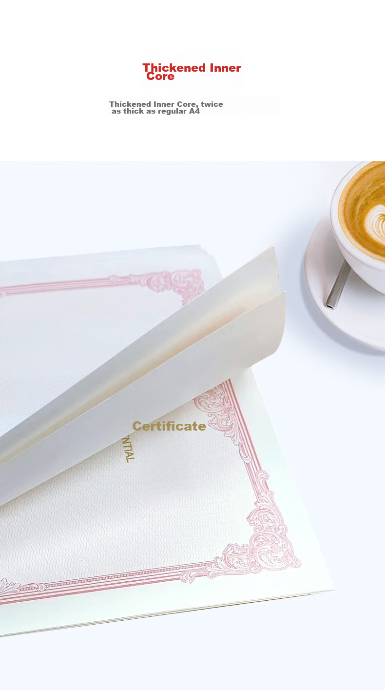 Befon A4 Certificate Inner Pages, Graduation Certificate Award Inner Pages, School Enterprise Commendation Award Certificate Printing Paper, Office Stationery, Red, 10 Sheets, 0341 7