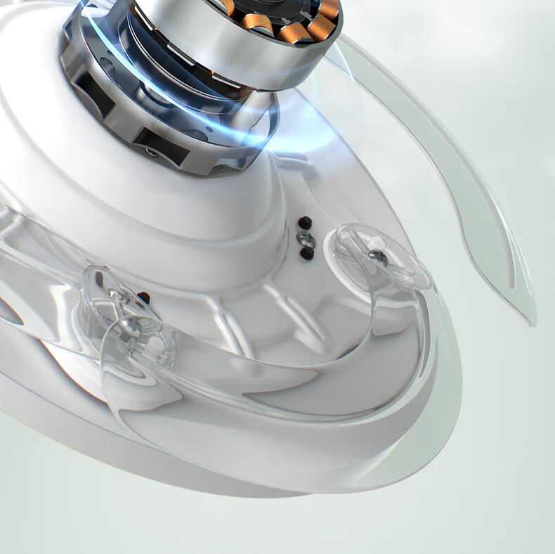 MICOE Ceiling Fan Light, Puli Eye Protection, Invisible Blades, Remote Control Dimming, Zhongshan Lighting Fixture with Installation Included - Lingxiao 12