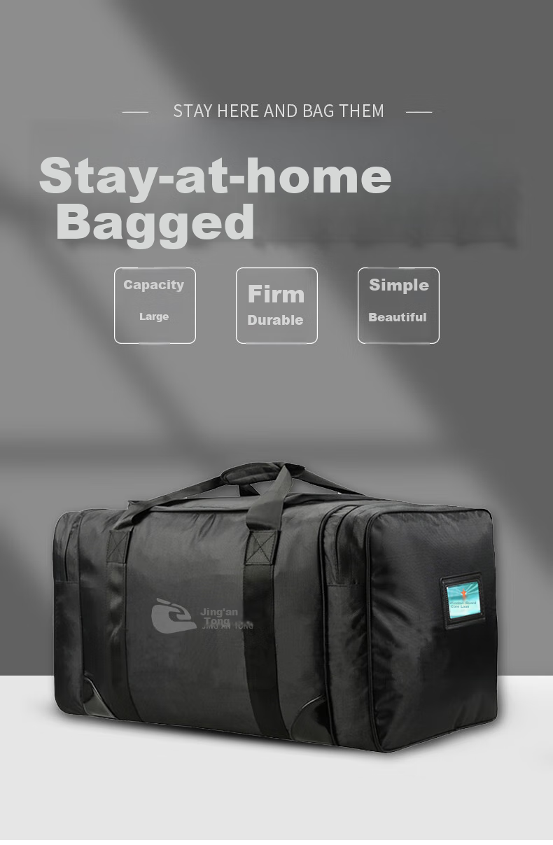 Jingantong Black Front Carry Bag, Stay-Behind Bag, Thickened Large Capacity Waterproof Canvas Handbag with Back Compartment 2