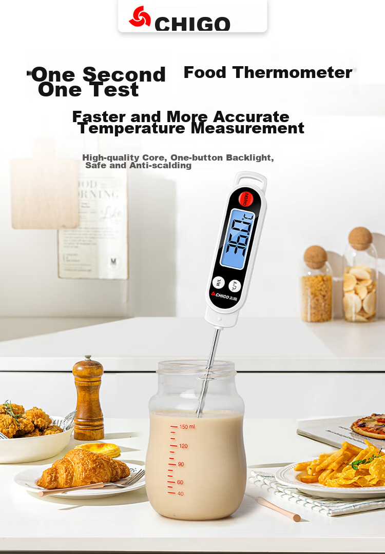 CHIGO ZG-8029S Thermometer, Precise Temperature Measurement, with Light, 304 Stainless Steel, for Kitchen Use, Baby Bathing 1