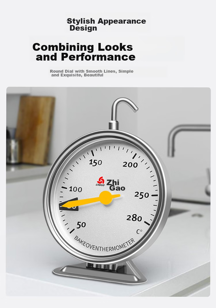 CHIGO Deep-Frying Thermometer, Baking Water Temperature Gauge, 304 Stainless Steel, Precise Kitchen-Specific High-Precision Heat-Resistant 14