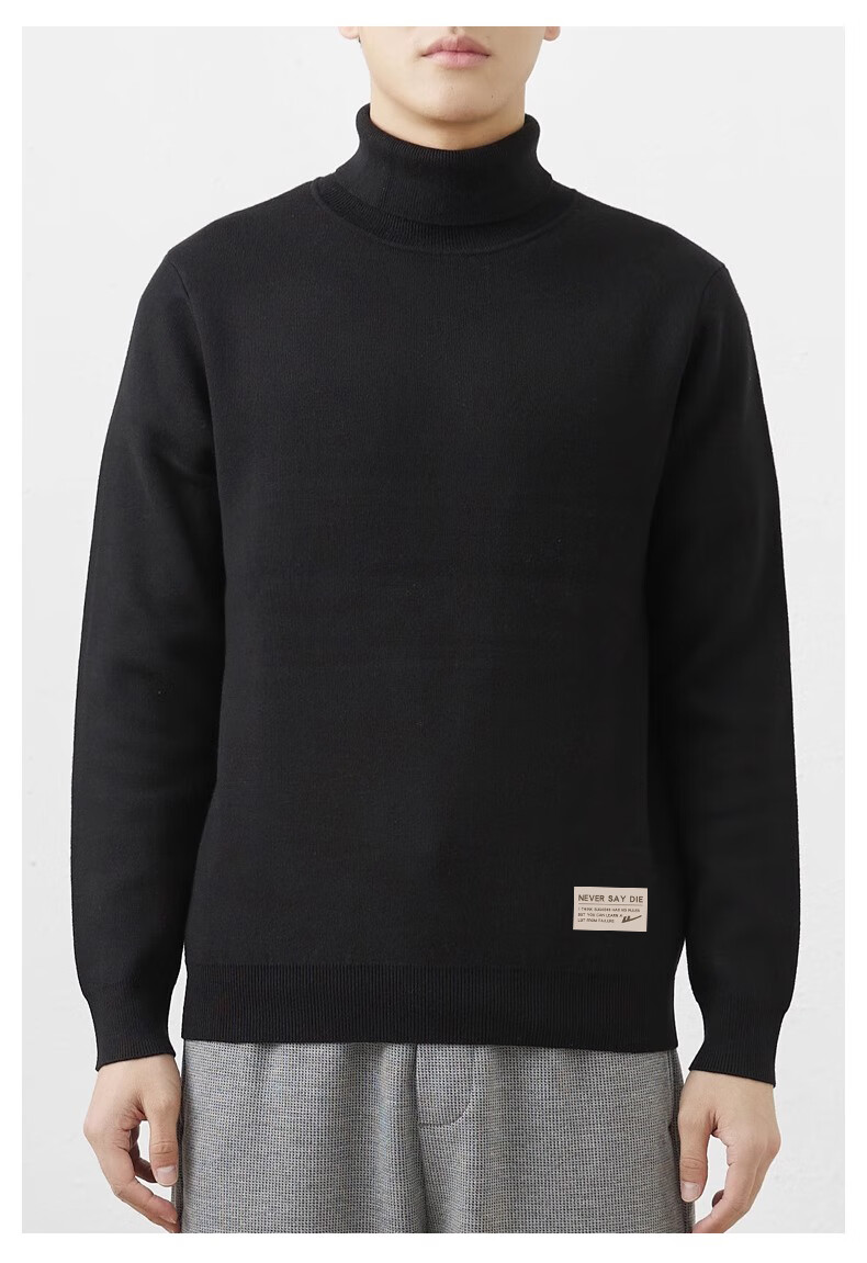 Warrior Men's Winter Warm Turtleneck Sweater Trendy Knit Pullover Woolen Shirt 7