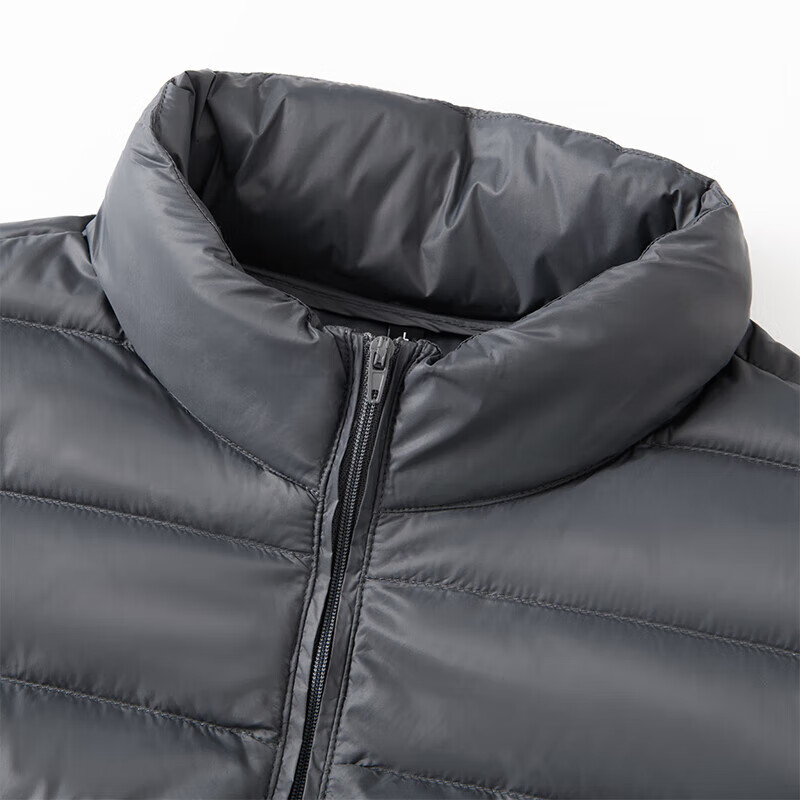 GENIOLAMODE Lightweight down Jacket for Men, Winter Short Style Stand Collar White Duck down Youth Fashion Warm Coat