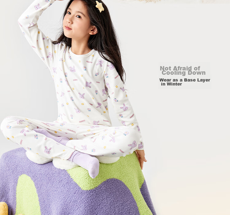BALABALA Children's Autumn Underwear Set, Boys' Thermal Underwear, Autumn And Winter Baby Girls' Base Layer Pajamas, 208424169006 9