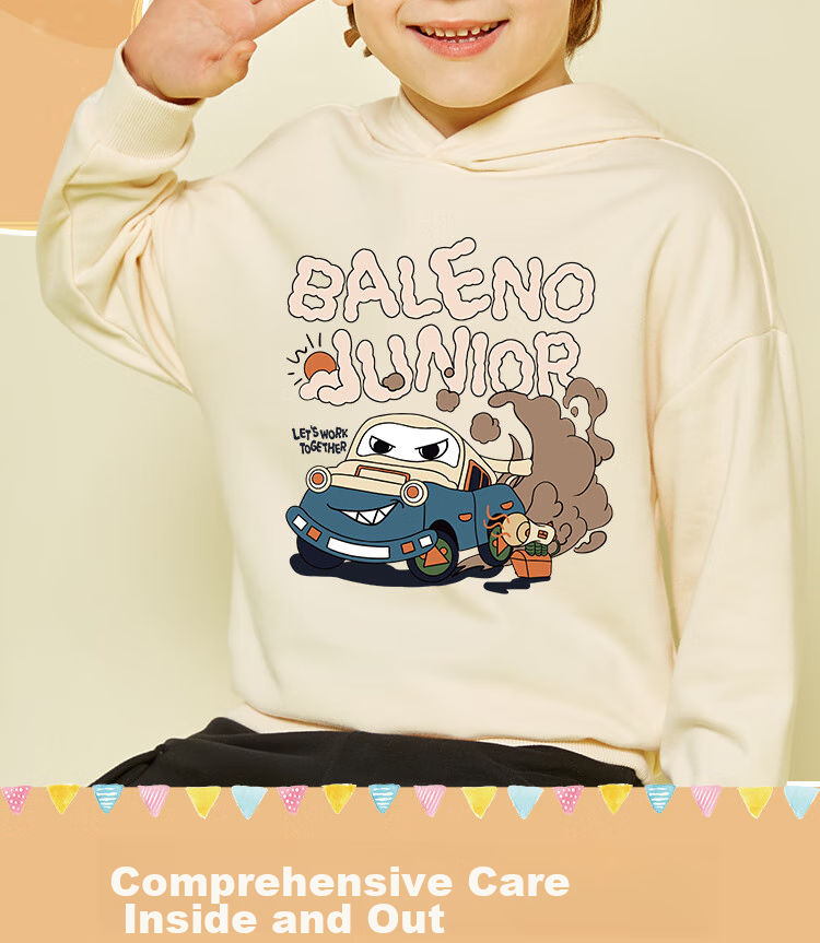 Baleno Boys' Sweatshirt, Spring And Autumn Thin Cartoon Cool Pullover Top, Children's Autumn Hooded Sports Jacket 2