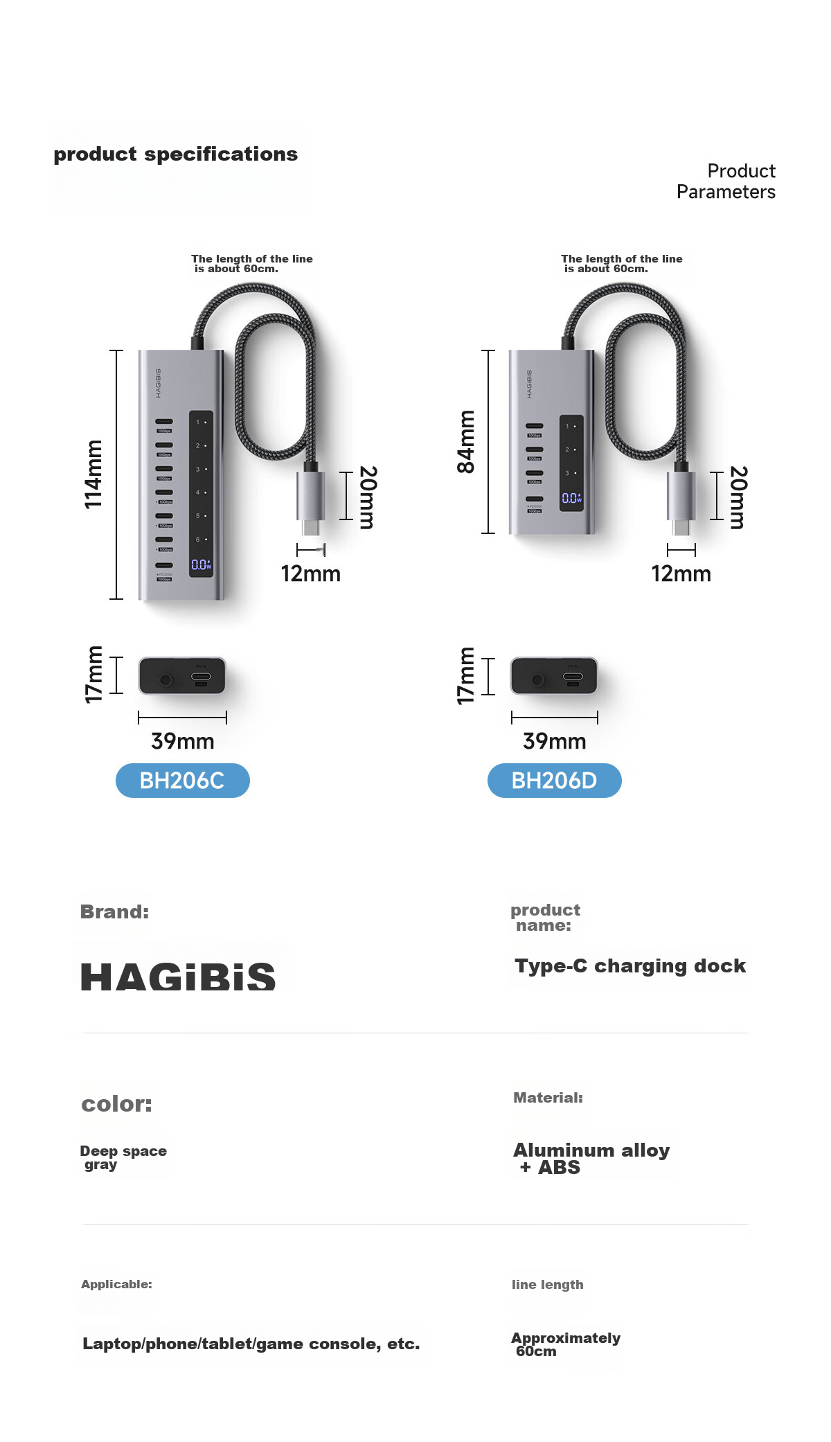 Hagibis All-C Port Expansion Dock, Type-C Hub, USB Splitter, HUB Converter, PD Fast Charging, Independent Power Supply Adapter, Suitable for Apple Computers And Mac Laptops 19