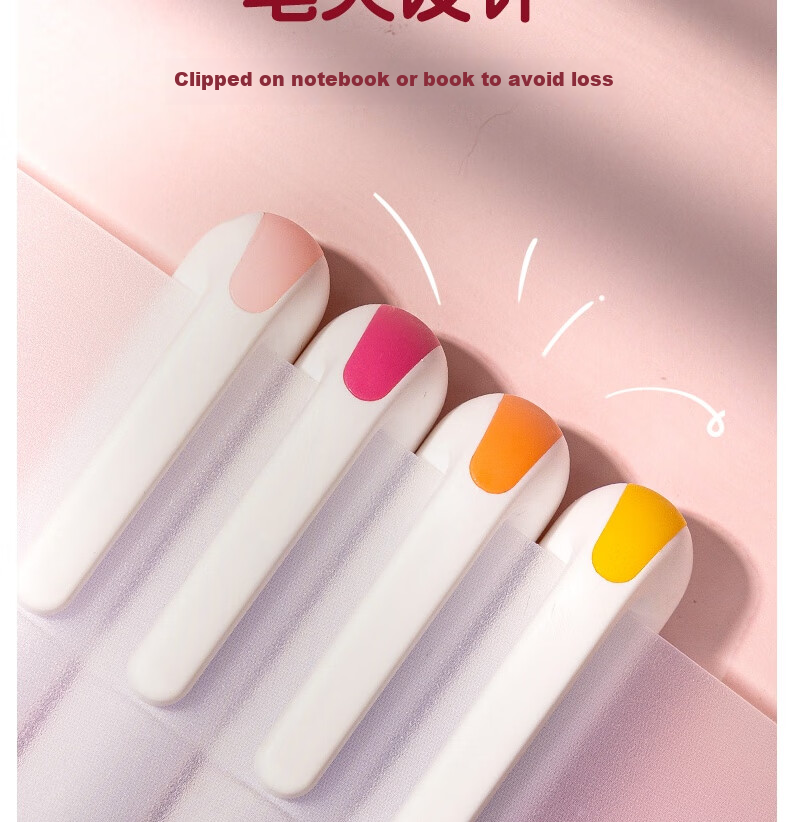 Deli Pocket Colorful Highlighters, Floral Series, for Students' Exams, Key Points Review, Office Note-Taking, Doodle DIY Decoration, 4 Pens/Box, SK183 9