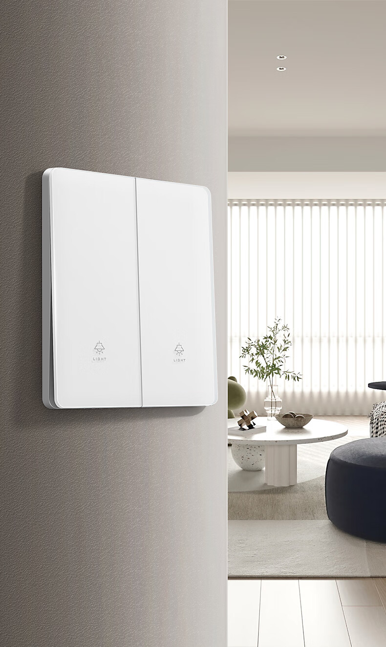 International Electrical White Matte Skin-Feel Tempered Glass Switch Socket Panel, 86-Type Household Wall-Mounted Single Switch with Five Holes, Five-Hole Socket 15