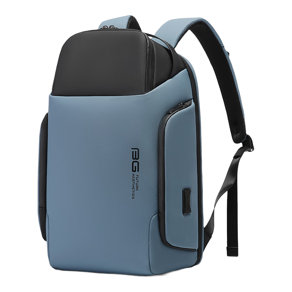 Bange Backpack for Men, Business Travel Bag, College Student Schoolbag, 15.6-Inch Laptop Backpack, Gift Shaped Bag, Blue