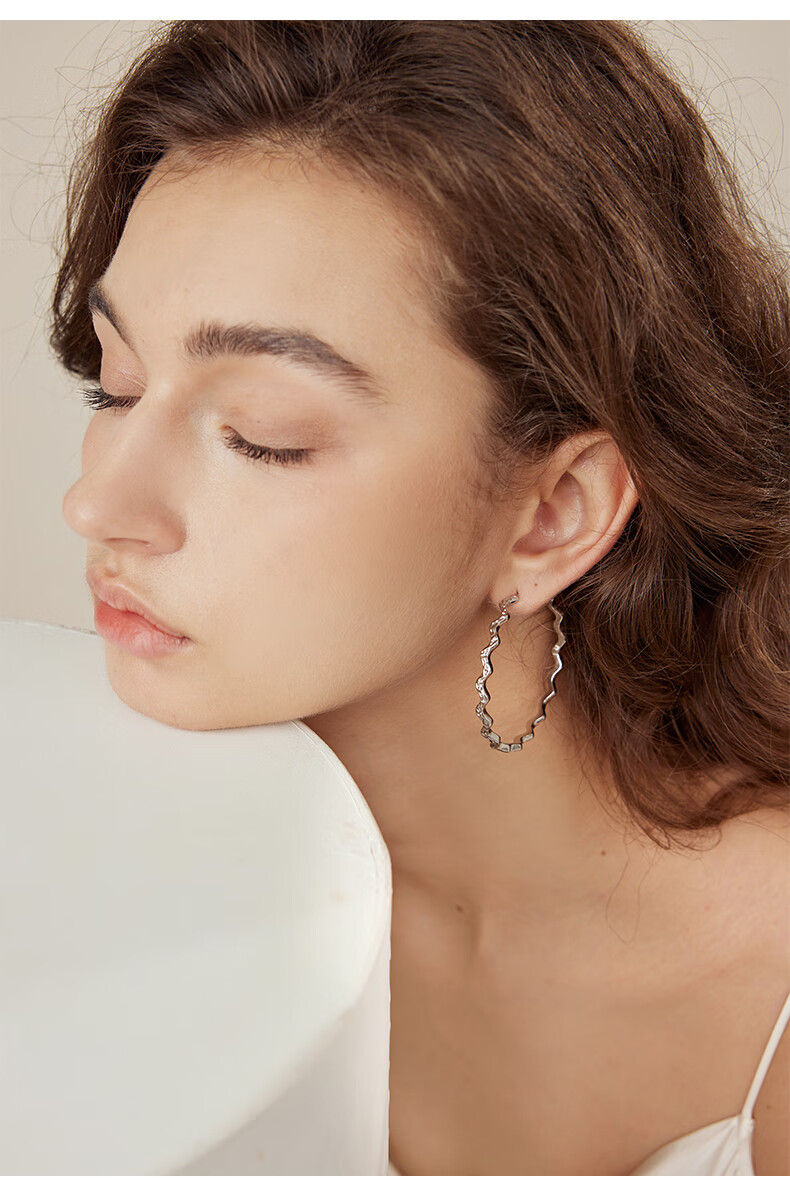 Arsis Flowing Light Series Lianjing Wave Earrings for Women, Fashion Jewelry, 925 Silver Studs, Birthday Gift for Girlfriend 4