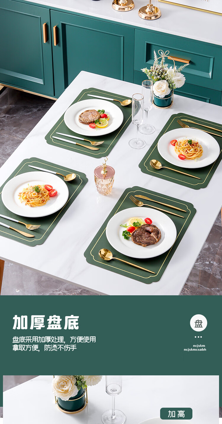 Jieyajie Steak Plates, Home Use Plates, 10-Inch White Porcelain Dinner Plates, Hotel Commercial Serving Plates, Flat Plates, Set of 4 1