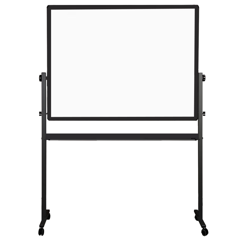 Deli Premium High-End Series Stand-Up Whiteboard 120*90cm H-Shaped Frame Movable Rotatable Whiteboard Double-Sided Magnetic for Home Office Meeting Whiteboard Blackboard Writing Board 7882