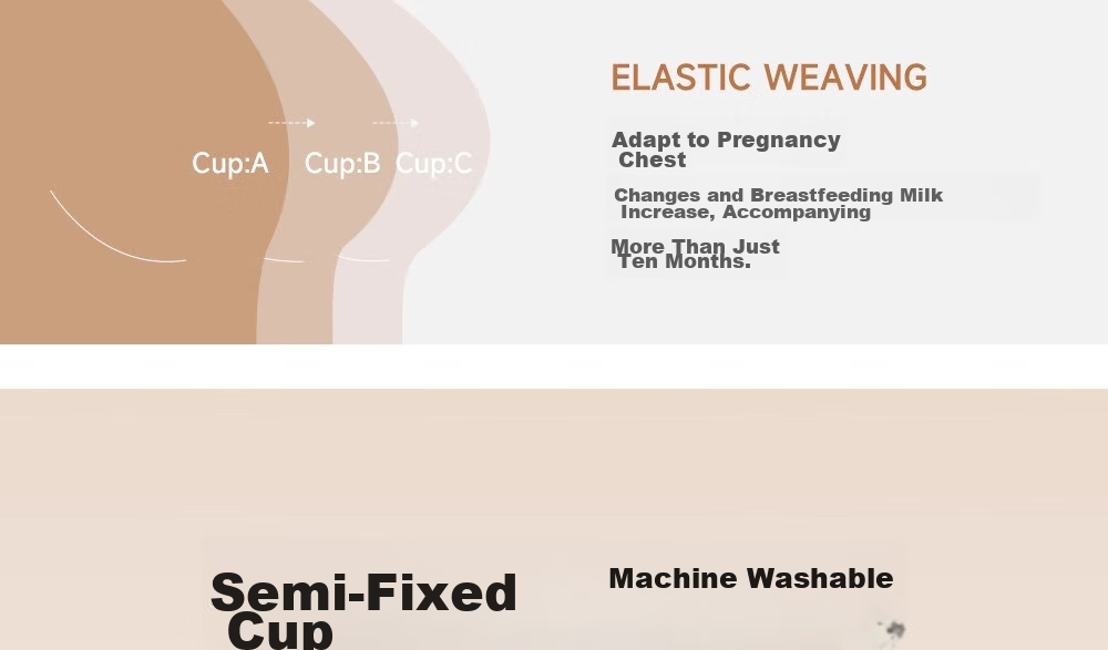 FENYE Maternity Nursing Bra, Comfortable Postpartum Breastfeeding Brassiere, Push-Up And Anti-Sagging Bra for Pregnant Women, 3XL 12