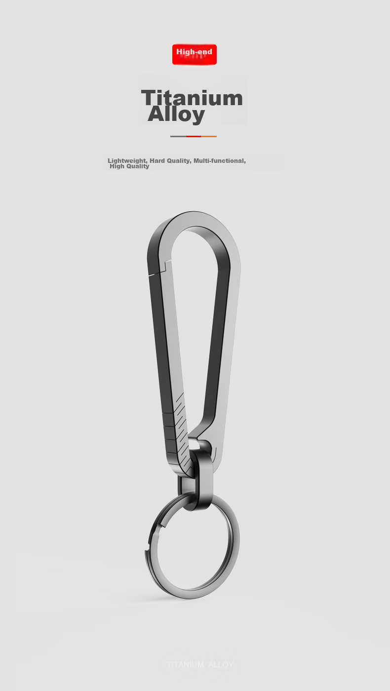 Laiben Titanium Alloy Car Keychain, Men's Key Ring Pendant, Personalized Creative Bottle Opener, Creative Gift 2