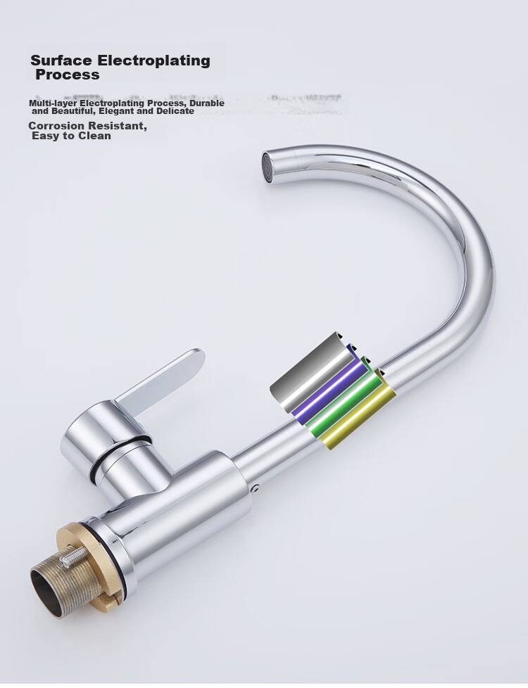 Larsd Sink Faucet, Kitchen Faucet with 360° Rotating Spout, Cold And Hot Water Tap for Sink F055 9