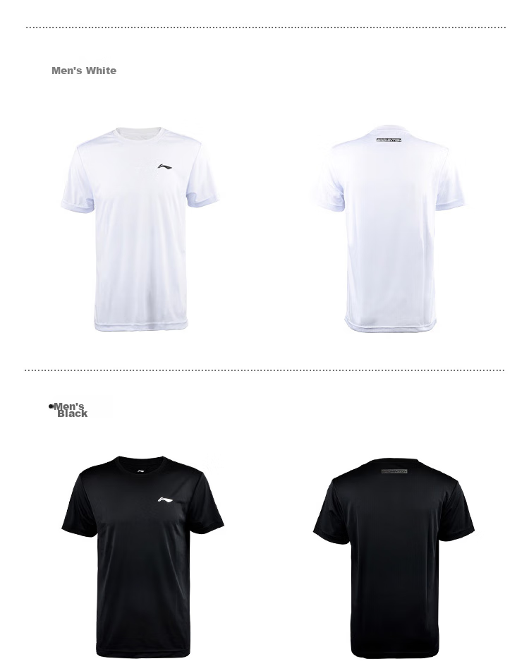 Li-Ning Badminton Short-Sleeve Shirt, Quick-Dry, Elastic, Spring And Summer Wear, Simple Casual Style, Black ATSP416, Size M 20