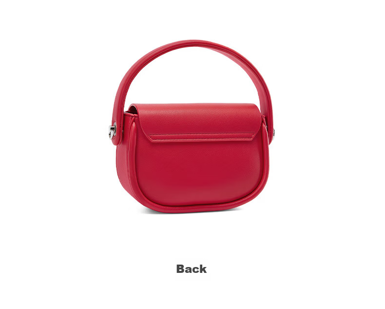 ONETIME Sweet Cool Time Peach Heart Bag, Niche Fashion Versatile Exquisite New Style Student Handbag for Going Out And Classes, Red 22