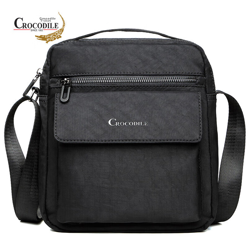 CROCODILE Men's Shoulder Bag, Trendy Casual Vertical Crossbody Canvas Bag, Versatile Gift for Boyfriend, B2352